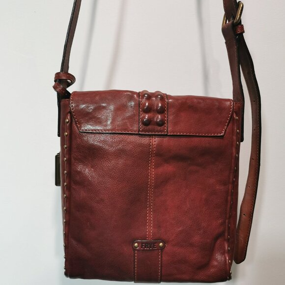 Whiskey/Antique Gold Studded Roxanne Crossbody #249 - Picture 4 of 16